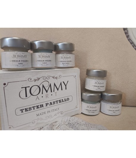 TOMMY ART Tester Shabby PASTELLO - kit da 6 pz da 30 ml