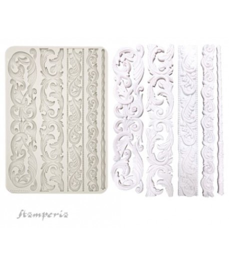 Stamperia STAMPO IN SILICONE Bordure  A4 21,0 cm x 29,7 cm