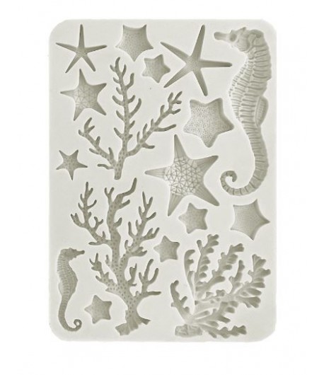 Stamperia STAMPO IN SILICONE Sea Land coralli - 14,8 X 21 cm