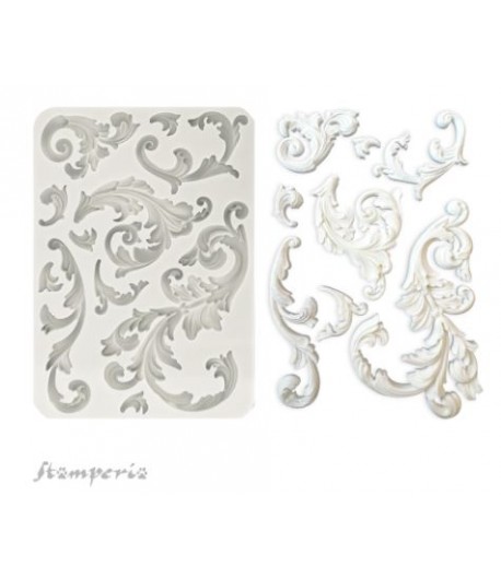 Stamperia STAMPO IN SILICONE Sir vagabond in fantasy  World angoli e ornamenti  - 14,8 X 21 cm