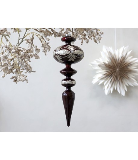 Chic Antique Decorazione natalizia - Ornamento in vetro - cherry 16x6cm