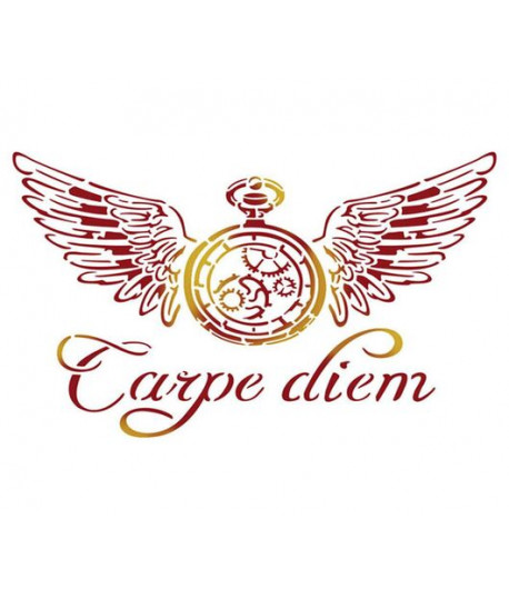 STAMPERIA STENCIL CM. 20X15 - CARPE DIEM