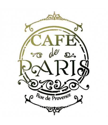 STAMPERIA  STENCIL CM. 21X29,7 - CAFE' DE PARIS