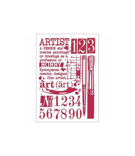 STAMPERIA STENCIL CM. 21X29,7 - ARTIST