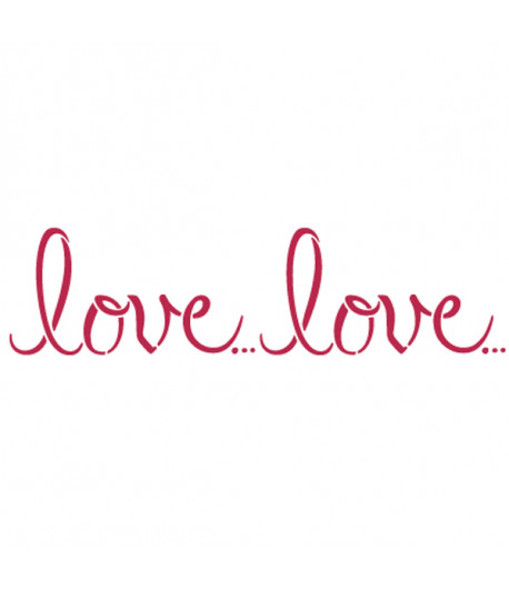 STAMPERIA STENCIL CM. 38X15 - LOVE...LOVE...
