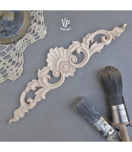Vintage Paint Fregio decorativo in legno - 30 x 7 cm