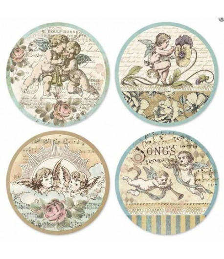 STAMPERIA Foglio adesivo - ANGELI  / FT foglio 21 x 21 cm