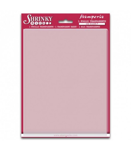 STAMPERIA  Shrinky bits f.to A4 - TRASPARENTE