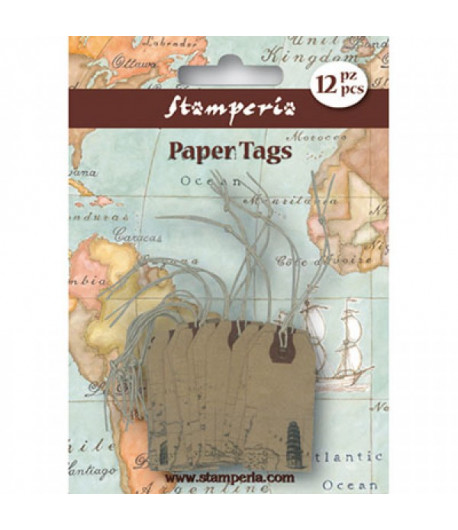 STAMPERIA  Etichette con disegno - MONUMENTI