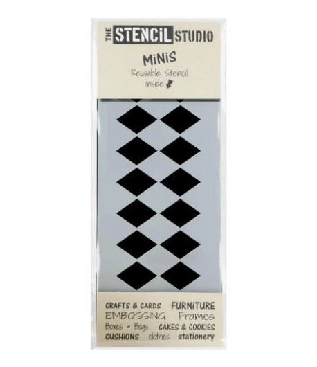Stencil piccolo spesso - decorazione a rombi