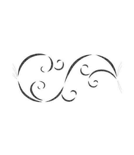Stencil medio spesso - decorazione a vortice  20,5 x 15 cm