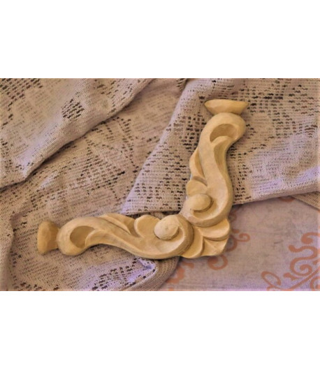 Fregio in tiglio scolpito 85 x 85 x 8 mm