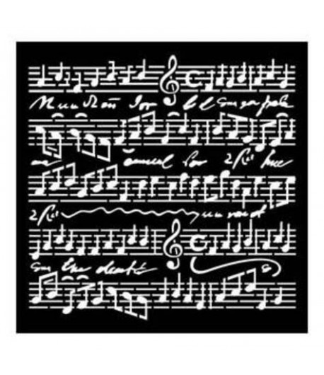 STAMPERIA STENCIL SPESSO CM.18 X 18 - SPARTITO MUSICALE