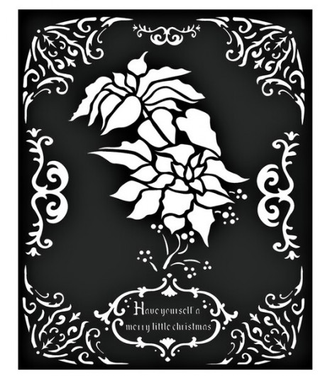 STAMPERIA  STENCIL SPESSO CM. 20X25 - STELLA DI NATALE