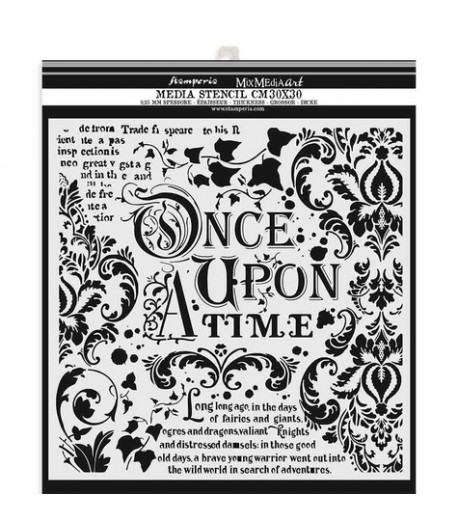 STAMPERIA  STENCIL SPESSO CM. 30X30 - ONCE UPON A TIME