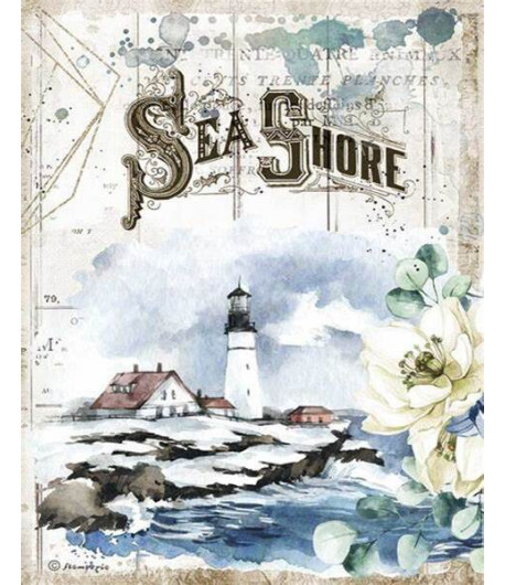 STAMPERIA  Carta di riso - ROMANTICO MARE DA SOGNO A4