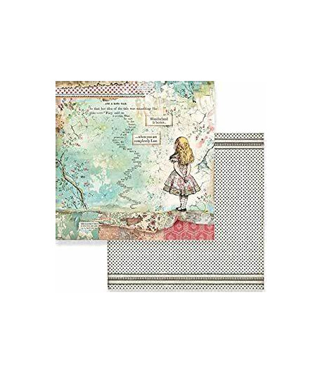 STAMPERIA Scrapbooking paper - ALICE 30,5x30,5 cm