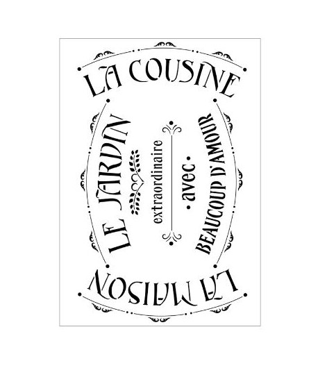 TOMMY ART  Stencil -TARGHE IN FRANCESE A4