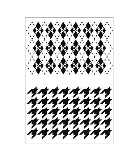 TOMMY ART Stencil - ROMBI E PIED DE POUL A4