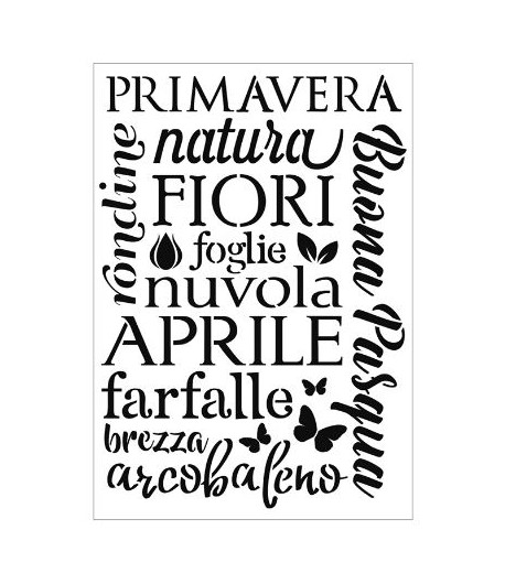 TOMMY ART Stencil - COMPOSIT PRIMAVERA A4