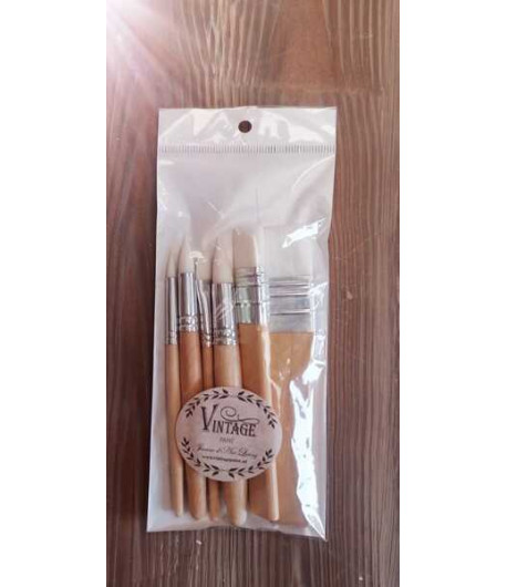 VINTAGE PAINT Set pennelli decorativi - 6 pezzi