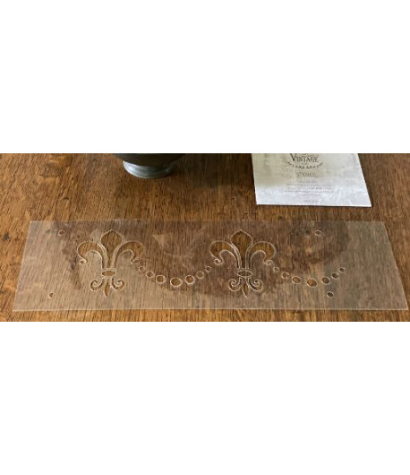 VINTAGE PAINT Stencil giglio - 40x12 cm