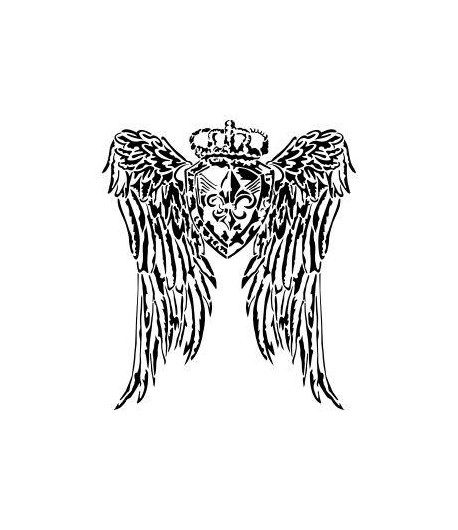 Stencil - Crested wings 35x40.5 cm