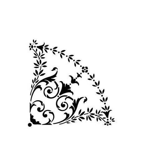 Stencil - Corner motif  30x30 cm