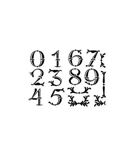 Stencil - Vintage Numbers 30,5 X 46 CM