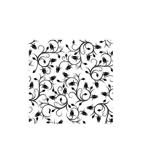 Stencil - Rosy vines 46 X 46 cm