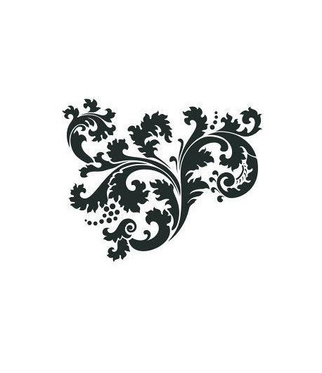 Stencil - Leafy scroll  22,5 X 26,5 CM