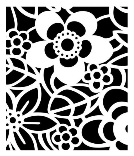 Stencil - Graphic flowers 29X40,5 CM