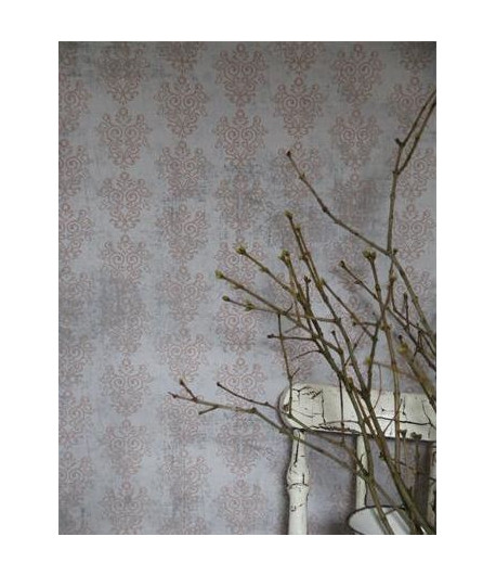 Carta da parati - grigio-rosa
