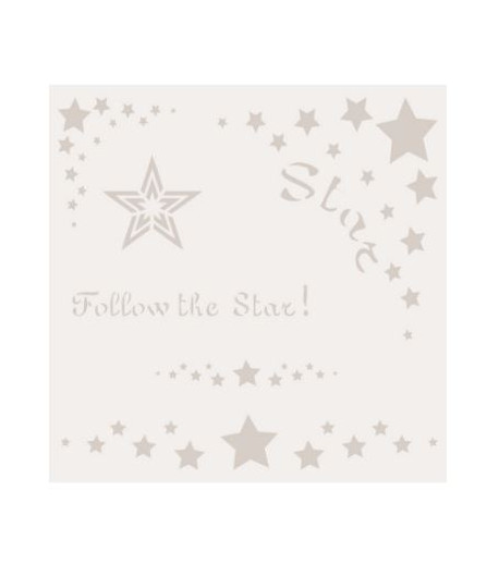 STENCIL SPESSO CM.20X20 STARS