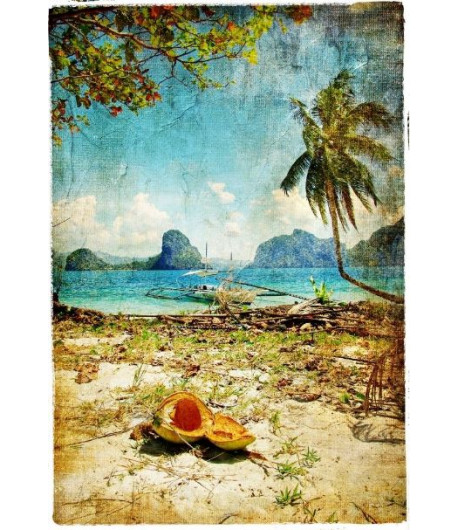 MINT BY MICHELLE Carta da découpage - TROPICAL BEACH (spiaggia tropicale)