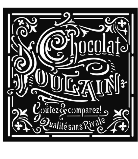 STAMPERIA STENCIL SPESSO CM.18 X 18  CHOCOLAT