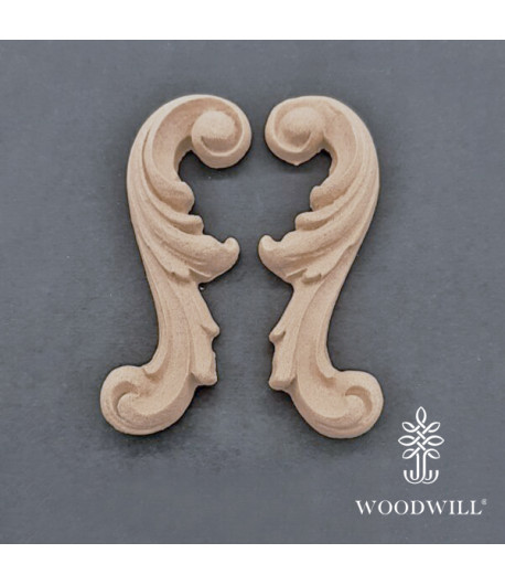 Vintage Paint Woodwill Fregio flessibile - Set da  2 pezzi.  8x2  cm