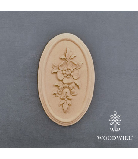 Vintage Paint Woodwill Fregio flessibile - decorazione ovale 14x9 cm