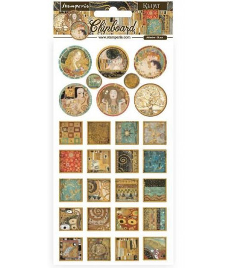 Foglio Adesivo - Klimt squares and rounds