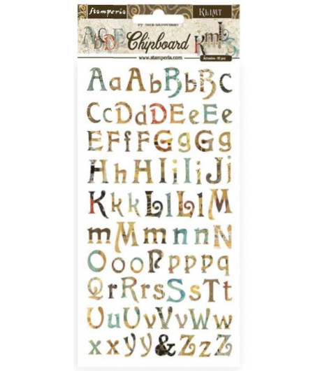 Foglio Adesivo - Klimt Alphabet