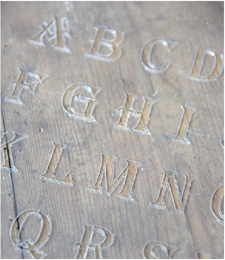 VINTAGE PAINT Stencil lettere stampatello