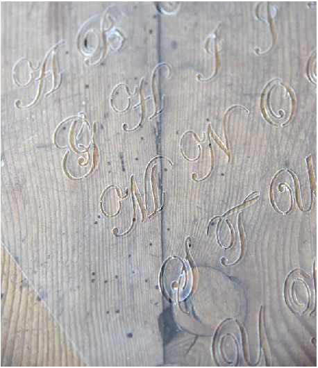 VINTAGE PAINT Stencil lettere corsivo