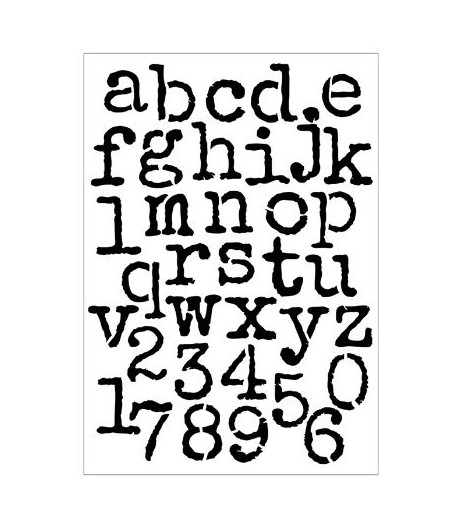 Stencil - ALFABETO MACCHINA DA SCRIVERE