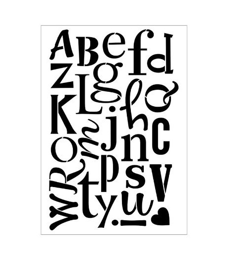 Stencil - ALFABETO CRAZY