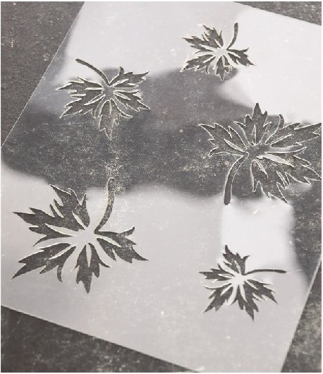 VINTAGE PAINT Stencil Foglie  23 x 19 cm