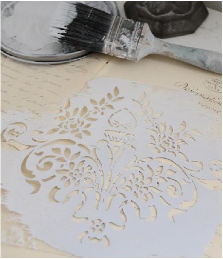 VINTAGE PAINT Stencil fiore - 18 x 22 cm