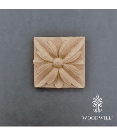 Vintage Paint Woodwill  Fregio flessibile - mattonella con fiore 4x4 cm