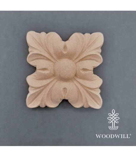 Vintage Paint Woodwill Fregio flessibile - fiore 7,5 x 7 cm