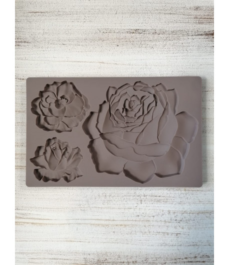 Stampo decorativo in silicone  - ROSE CLASSICHE 12,5X20 cm