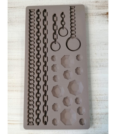 Stampo decorativo in silicone  - CATENE 12,7X25,4 cm
